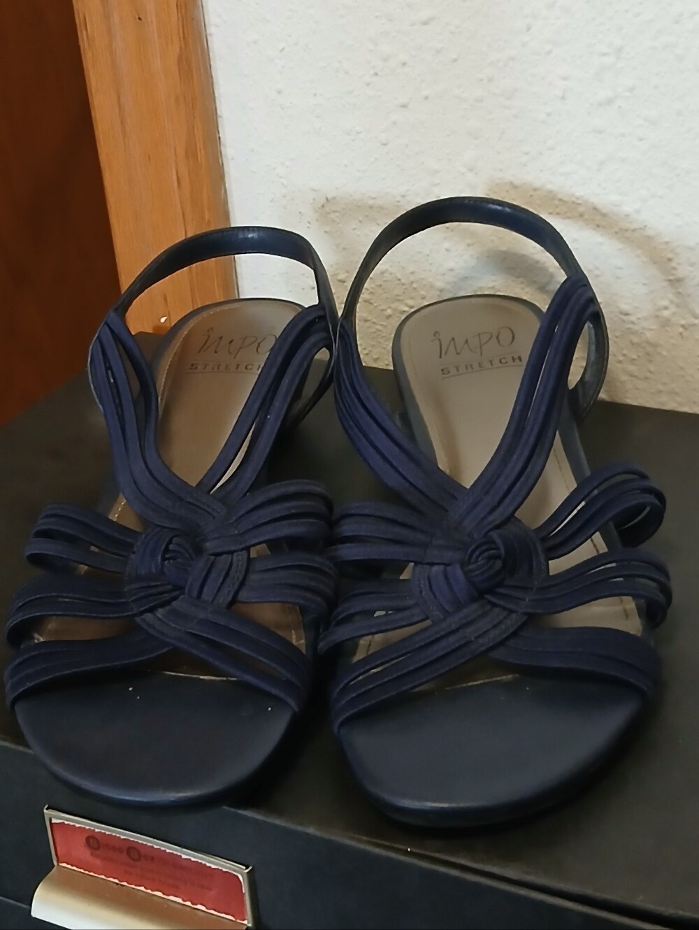 IMPO Rainey Stretch Elastic Sandals - Navy Blue - Women's Size 9.5 M